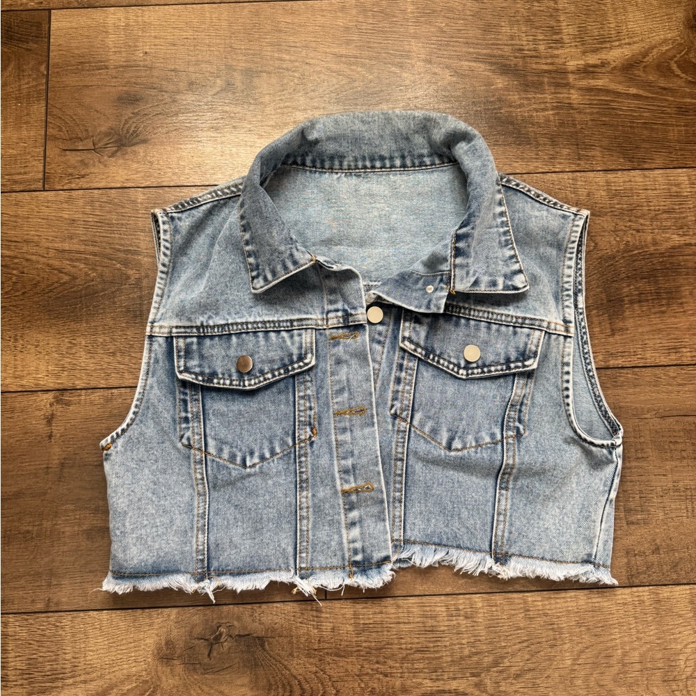 Denim Sleeveless Vest